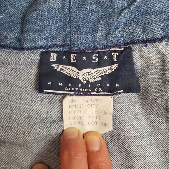 Vintage Best American Clothing co. Junior's High waisted denim shorts. - Picture 6 of 7